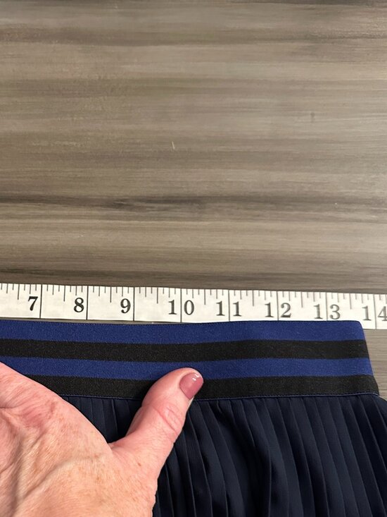 NWOT A New Day Pleated Lined A-Line Full Skirt in Xavier Navy Blue Size Small - Picture 7 of 8